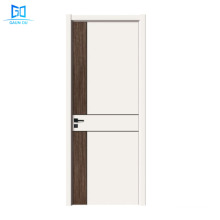 Último diseño puerta de madera de madera de chapa hdf puerta de dormitorio de madera moderna go-a006